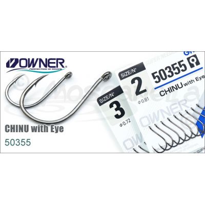 OWNER Крючок Chinu w/eye BC №1 8шт